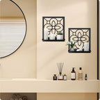 Abstract Candle Wall Holder, Pastoral Bathroom Wall Art for Living Room Bedroom Bathroom (2 Pack 11.8 x 13 in)