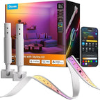 Govee Strip Light with Skyline Kit, 13.1ft Smart LED Strip Lights Work with Alexa, Google Assistant and Matter, RGBWWIC Color Changing Light Strip, LED Lights for Bedroom, Party, Home Decor