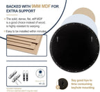 ANDY STAR 36" Black Round Mirror, Black Circle Mirror, 36 inch Round Black Mirror Bathroom, Big Circle Wall Mirror in Metal Frame, Matte Black Vanity Mirror for Entryway, Living Room, Dining Room