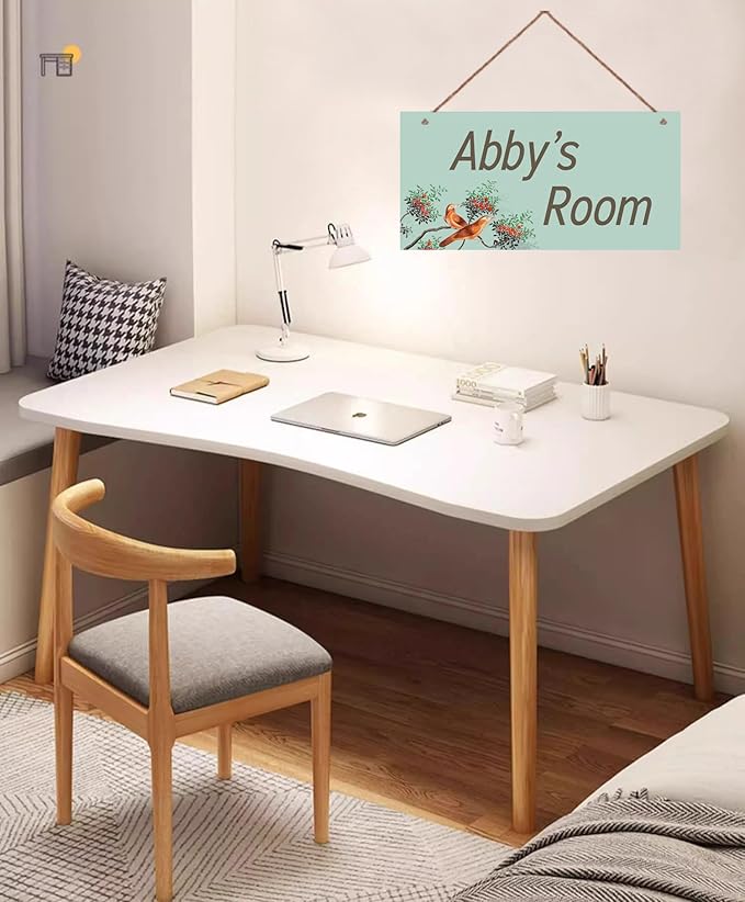 Personalized Sign Birds Wooden Sign For Kids Room Boys Bedroom Door Decor,Custom Name Flowers Wall Art Decor Decorative Plate for Nursery Little Man Cave