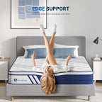 Avenco King Size Mattress, 12 Inch Hybrid King Mattress in a Box with Gel Memory Foam for Pressure Relief, Individual Pocket Springs for Great Support, Medium Firm King Bed Mattresses