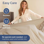 King Size 4 Piece Sheet Set - Comfy Breathable & Cooling Bed Sheets Set - Hotel Luxury Bedding for Women, Men, Kids, Teens, Boys & Girls - Deep Pockets, Ultra-Soft and Wrinkle Free - Oeko-Tex - Wheat