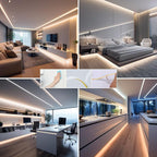 24V CCT COB LED Strip Lights Kit 65.6ft (2 Rolls of 32.8ft), 2700K-6500K Dimmable White Cuttable LED Tape Light CRI 93 with Remote Controller and Power Supply for Bedroom Indoor Decoration