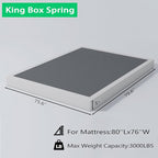 ALDRICH 5 Inch Heavy Duty Metal Box Spring Mattress Foundation 3000lbs Max Weight Capacity/Non-Slip/No Noise/Easy Assembly/Easy Clean Cover,King