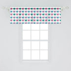 Ambesonne Funny Sloth Window Valance, Colorful Art Repeating Lazy Animal on Plain Backdrop, Curtain Valance for Kitchen Bedroom Decor with Rod Pocket, 42" x 18", Dark Seafoam Pink