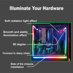 airgoo Addressable RGB PC LED Strip, AG-NEON-LS1 Diffused Silicon Rubber Tube Neon Strip, for 5V 3-pin argb Header or AG-DRGB16 SignalRGB Controller(Not Included), Come with Magnetic Brackets
