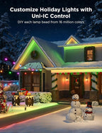 Govee Smart Outdoor String Lights 2, 96ft RGBIC Outdoor Lights with Dimmable Warm White LED Bulbs, 47 Scene Modes for Patio, Backyard, IP65 Waterproof, Works with Alexa, App Control