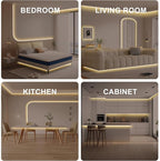 32.8ft COB Led Strip Light with Remote, 2700K Dimmable Bright Warm White Led COB Strip Light, White Led Strip Light for Mirror, Stair, Cabinet, Room
