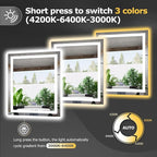 30X36 LED Bathroom Mirror with Lights, Anti-Fog, Dimmable, Backlit + Front Lit, Smart Bathroom Vanity Mirror, Memory Function, Shatterproof, Tempered Glass (Horizontal/Vertical)