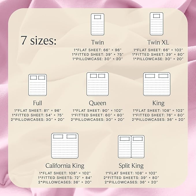 LuxClub 4 PC Sheet Set Bed Sheets Deep Pockets 16" Eco Friendly Wrinkle Free Cooling Machine Washable Hotel Bedding Silky Soft - Powder Pink King
