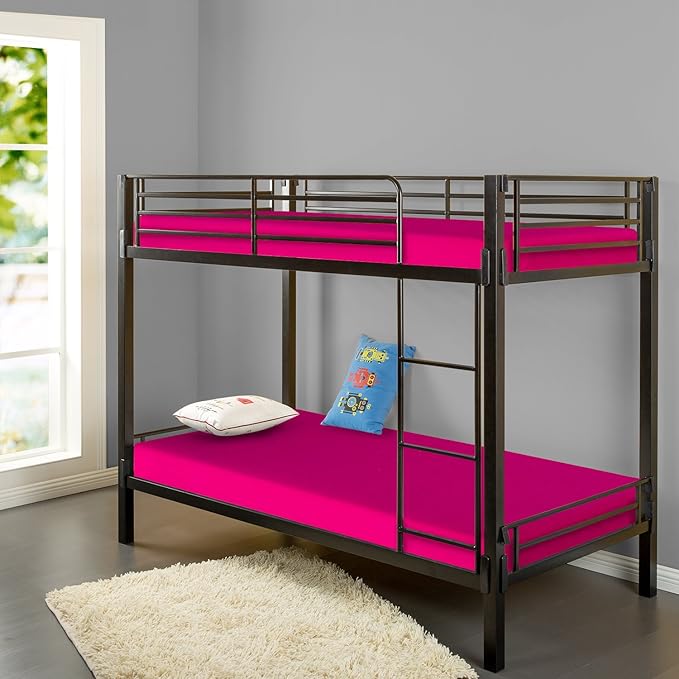 ZINUS 5 Inch Memory Foam Mattress, Bunk/Trundle/Day Bed Compatible, Twin, Pink