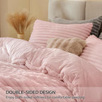 BEDELITE Fleece Oversized Queen Comforter Set -Super Soft & Warm Fluffy Pink Bedding, Luxury Fuzzy Heavy Bed Set for Winter with 2 Pillow Cases
