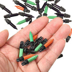 60Count 2.5V Christmas 50/100/150/200 Count Mini Incandescent Wire String Lights Replacement Bulbs Indoor/Outdoor Christmas Lights Decor for Home Xmas Tree (Black Base with Orange, Green, Black Bulb)