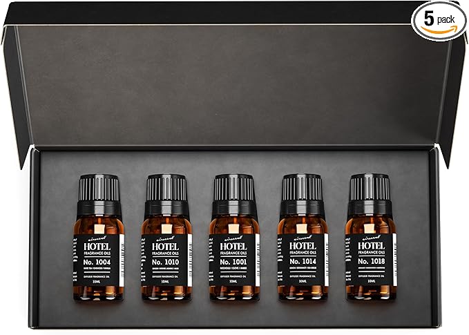 AirScent Hotel Diffuser Oil Gift Set - International Traveler Hotel Scents - 10 mL, 0.34 fl oz Fragrance Bottles Inspired by The Luxurious Fragrances of International Hotel Brands