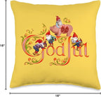 Scandinavian Christmas God Jul Marzipan Pig Throw Pillow