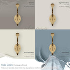 Amerock H55465CZ | Adare Double Prong Decorative Wall Hook | Champagne Bronze Hook for Coats, Hats, Backpacks, Bags | Hooks for Bathroom, Bedroom, Closet, Entryway, Laundry Room, Office