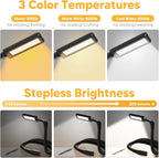 Neck Reading Light with Storage Case:10-80Hrs Eye-Friendly Rechargeable Book Lamp, Knitting Crochet Accessories Sewing Craft Light, Christmas Birthday Gifts for Book Lovers Readers Knitters Crafters