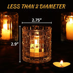 24pcs Assorted Votive Candle Holders - Clear Glass Tea Lights Candle Holder in Bulk, Tealight Candle Holder for Table Centerpiece Wedding Decor Home Decoration