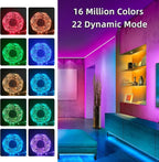 50FT Smart LED Strip Lights, Sync to Music with 40 Key Remote Controller，Lighting Strips with App Control LED Lights for Bedroom,Christmas Lights decration (Multi-Colored, 50FT)