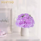 NUPTIO Flower Ball Arrangement Bouquet: 10 Pcs 11.8 inch Diameter Light Purple Rose Fake Flowers Balls for Wedding Centerpiece Decorations Artificial Flower Centerpieces for Tables