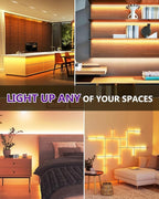 HitLights COB LED Strip Lights Warm White 2700K, 32.8ft Premium High Density 24V Tape Light, 5120 LEDs, 350+ LM/FT, CRI 90+, IP30, Lighting for Kitchen, Cabinets, UL Listed (Power Source Not Included)