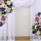 Artificial Fake Flowers 25pcs Roses, Shade of Purple Foam Rose Faux Flower for DIY Wedding Bouquets Bridal Shower Centerpieces Floral Arrangements Party Tables Home Decorations