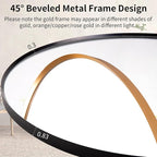 32" Round LED Bathroom Mirror, Wall Mounted Round Backlit Mirror LED Bathroom Vanity Mirror with Lights Fog Free Circle Lighted Mirror with Gold Frame, Smart Light up Mirror 3-Color