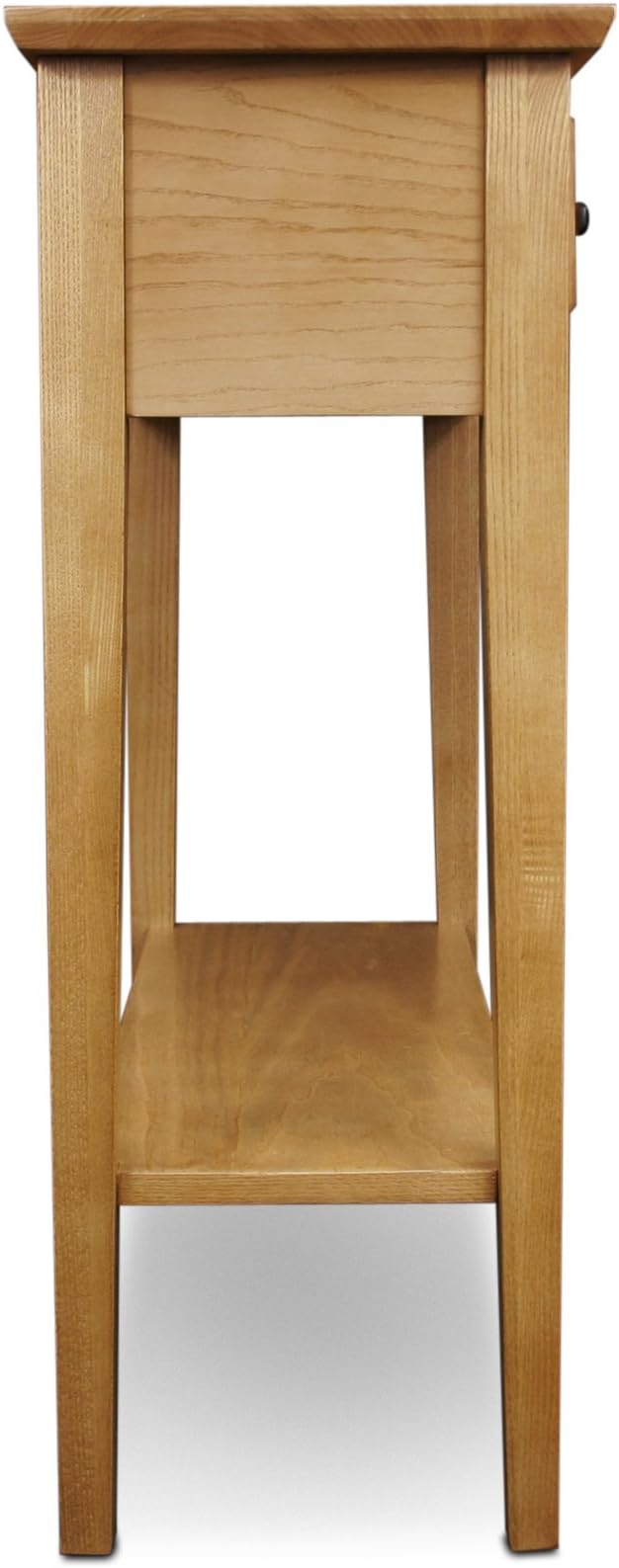 30 in. Solid Wood Hall Entryway Console Sofa Table with Shelf and Two Drawers, Desert Sand Natural Brown – Leick Home, 10075-DS