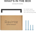 Ravinte 60 Pack 7-1/2 Inch Square Cabinet Handles - Matte Black Pulls for Kitchen Drawers and Cabinets - Hardware for Cupboards