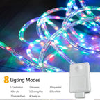 50ft 360 LED Rope Lights Outdoor, Connectable and Flexible Tube Lights with 8 Modes, Waterproof Indoor Outdoor LED Rope Lighting for Deck, Garden, Pool, Patio, Indoor Outdoor Decorations (Multicolor)