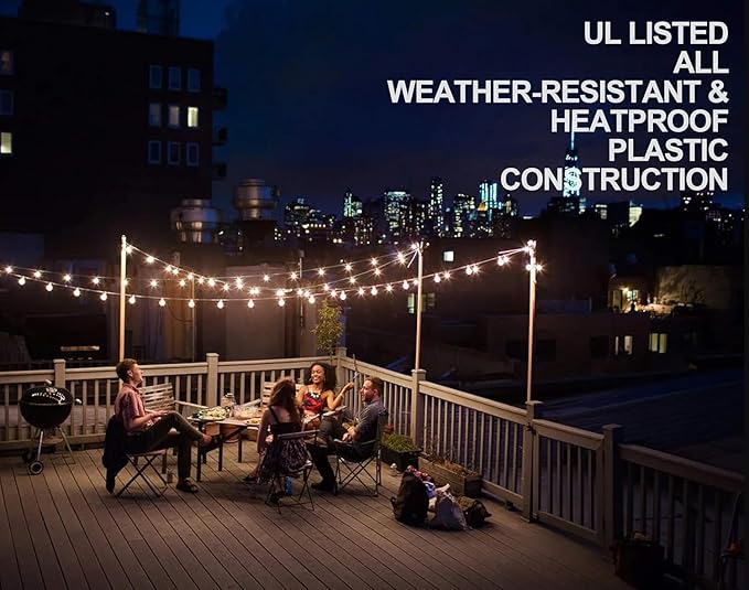 Lampat String Lights, LED 25Ft G40 Globe String Lights with Bulbs-UL Listd for Indoor/Outdoor Commercial Decor (75 FT)