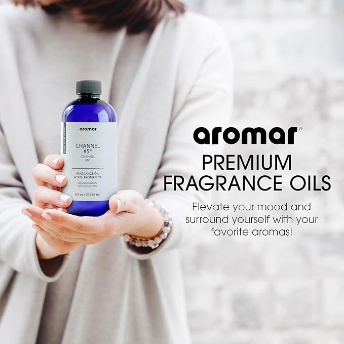 AROMAR Premium Fragrance Oil - Essential Oil for Diffusers & Home Aromatherapy - Channel #5-8oz