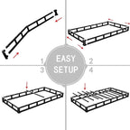 ALDRICH Low Profile Box Spring Twin Size,3 Inch Heavy Duty Metal Box Spring for Twin Bed,Mattress Foundation Non-Slip/No Noise/Easy Assembly (Twin)