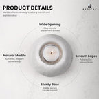 Radicaln Marble Tealight Candle Holder 4" Inches Handmade White Decorative Candle Accent for Wedding Table, Modern Farmhouse Dining Table Centerpiece, Ideal Set of 3 Small Votive Candle Holder