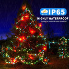 262FT 800 LED Color Changing Christmas Lights Outdoor Indoor, Warm White Multicolor Christmas Tree Lights, Waterproof Fairy String Light Timer Remote, 11 Lighting Modes