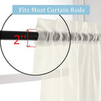 OWENIE Sheer Curtains 96 Inch Length, Elegant Sheer Curtains for Bedroom, Window Voile Sheer Curtain Panels/Drapes/Treatment for Living Room, 2Pcs, Each 42" W x 96" L, Ivory