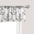 Ambesonne Vintage Nautical Tattoo Window Valance, Repetitive Anchor and Motif Maritime Pattern, Curtain Valance for Kitchen Bedroom Decor with Rod Pocket, 54" X 12", Pale Cinnamon Pale Grey