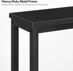 HOOBRO 2 Pack 47.2" Narrow Console Table with Power Outlets, 5.9" Behind Couch Table with Charging Station, Extra Long Sofa Table, Skinny Entryway Table for Living Room, Hallway, Black BB15XGP201G1