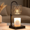 Hong-in Dark Grey Candle Warmer Lamp with Timer -Dimmable Adjustable Height Wax Melt Warmer for Jar Candles,Vintage Home Decor with Elegant Clear Glass,Birthday Gifts for Women, Mom, Friend, Sister