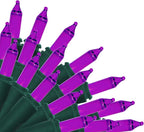Brite Star 100 Count Mini String Christmas Lights, Purple - 22 feet Indoor/Outdoor Christmas Tree Lights with Green Wire