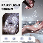HXWEIYE 6 Pack White Fairy Lights Battery Operated with Remote & Timer, 7ft 20LED Mini String Lights Mason Jar Lights, Waterproof Firefly Starry Lights for DIY Wedding Bedroom Patio Christmas
