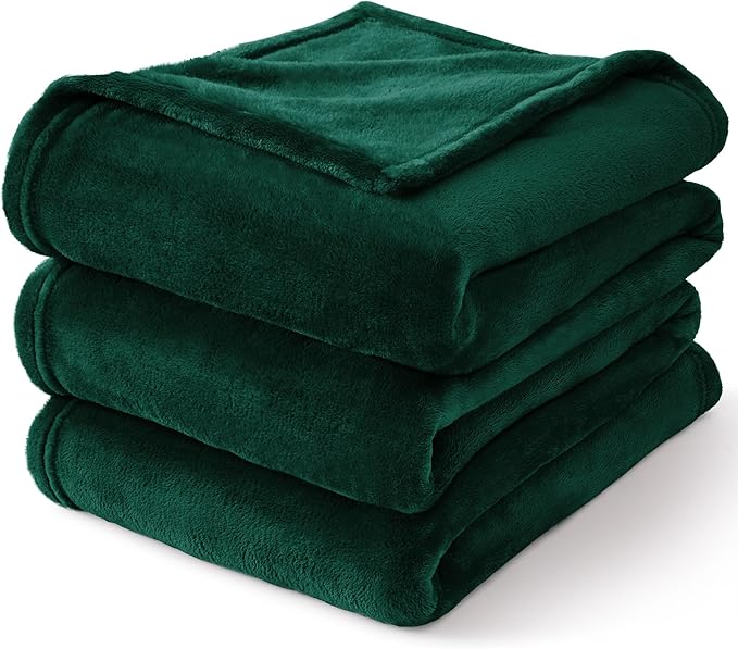 BEDELITE Fleece Blanket Christmas Forest Green Throw Blankets for Couch & Bed, 300GSM Luxury Plush Cozy Fuzzy Blanket 50" x 60", Super Soft Warm Lightweight Throw Blanket for Travel Camping