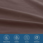 Deep Pocket Twin Sheets Set for Kids Air Mattress - Extra Deep Pocket Twin Sheet Sets - 3Pcs Side Storage Pocket Fitted Sheet & Pillowcases Easily Fits 16in to 24in Pillow Top Bed Mattress - Brown