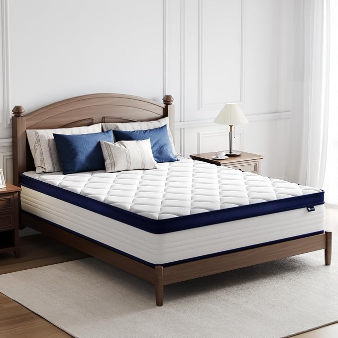 Avenco Full Mattress, 12 inch Full Size Mattress with Smarts™ Coil Individual Pocket Spring for Silent Sleep and Strong Edge Support, CertiPUR-US Certified Mattresses in a Box