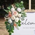 Artificial Flowers Decorations Pack of 2,Centerpieces for Wedding Reception Backdrop Decoration, Floral Decor Wall Home Entryway OutdoorDecorations (Champagne)