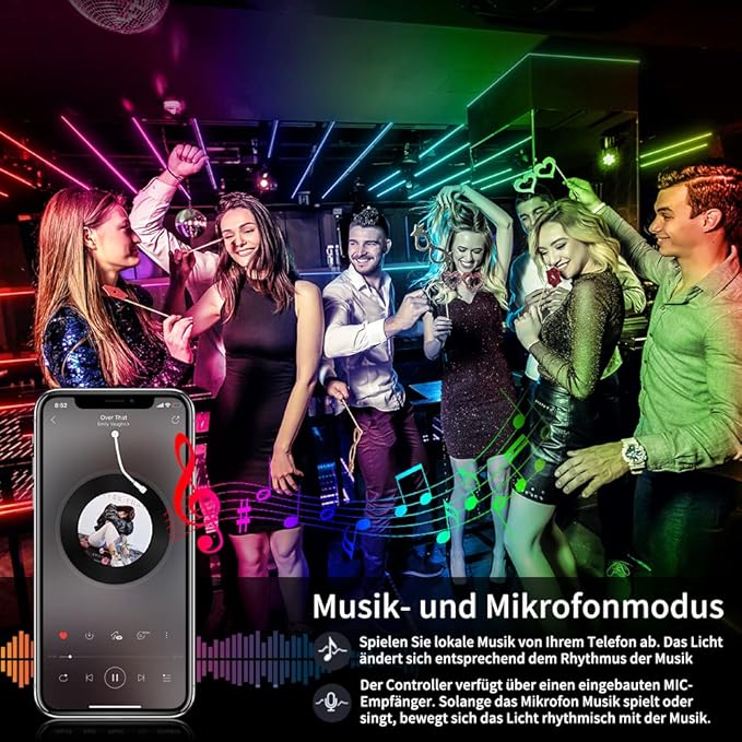 AILBTON 200ft Led Strip Lights(2 Rolls of 100ft led Lights) Ultra Long Led Light Strip with App Voice Control Remote,5050 RGB Music Sync Color Changing Led Lights for Bedroom,Party,Home Decoration