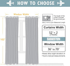 ChrisDowa 100% Blackout Curtains 102 inch Long for Bedroom with Black Liner, 2 Thick Layers Total Blackout Thermal Insulated Grommet Window Curtains 2 Panels Set (Light Beige, 52 x 102 Inch)