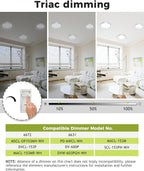 hepside 1Pack Dimmable Flush Mount Ceiling Light Fixture Brushed Nickel, 3CCT Selectable 3000/4000/6500K Ceiling Lamp, 7.5INCH 15W 1500LM Low Profile Light for Bedroom, Kitchen, Bathroom, Hallway