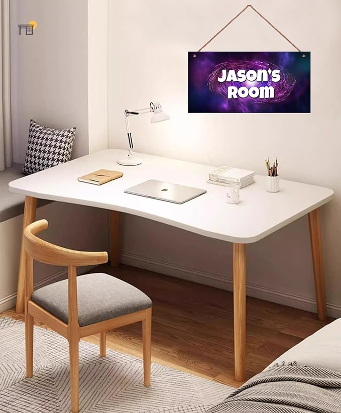 Personalized Sign Outer Space Theme Art Décor For Kids Room Custom Name Universe Door Wall Art Decor For Little Man Cave, Galaxy Nursery Art Plate For Boys Room Girls Bedroom