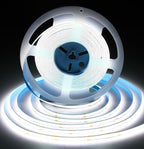 iNextStation COB LED Strip Light White 6000K 32.8ft/10M DC24V CRI 93+ Flexible LED Tape Lights 8mm for Bedroom, Kitchen, TV Backlight, Cabinet, Stage, Home DIY Lighting Decor(No Plug)